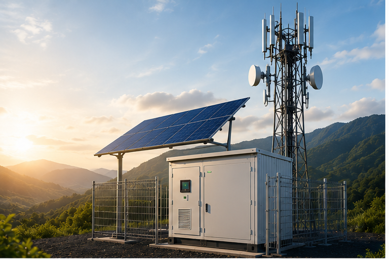 Solar hybrid telecom site
